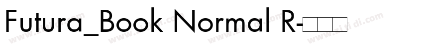 Futura_Book Normal R字体转换